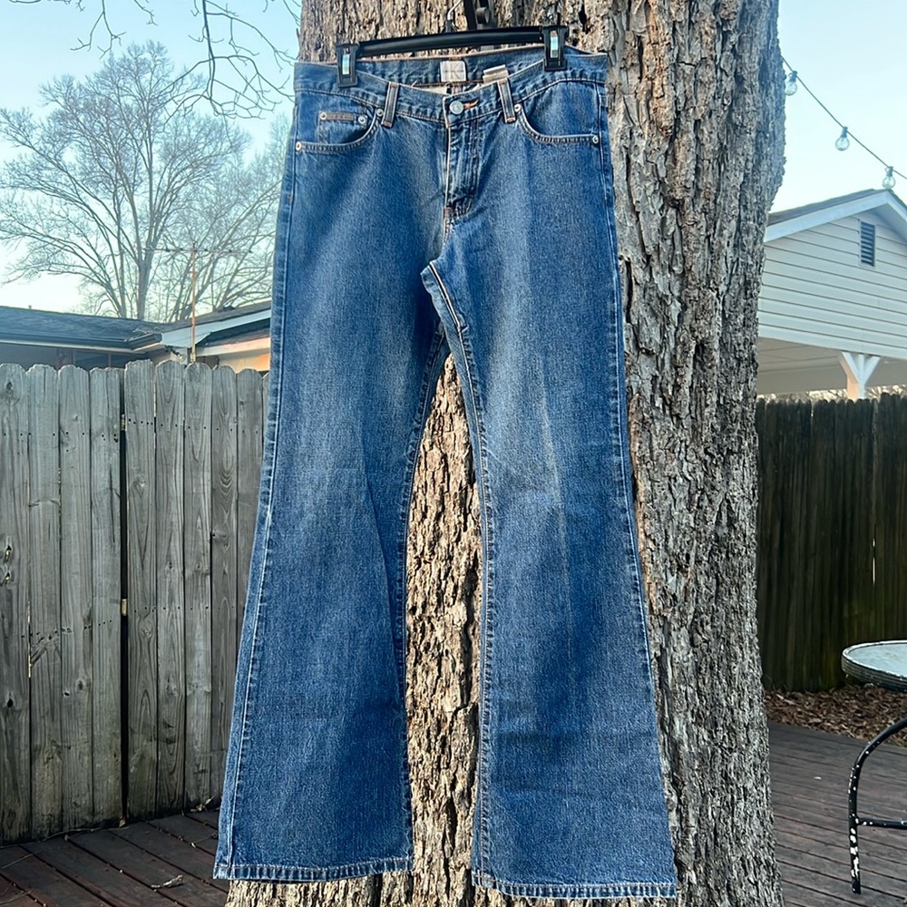Vintage Calvin Klein Jeans Rinse Wash Flare Leg Size 9